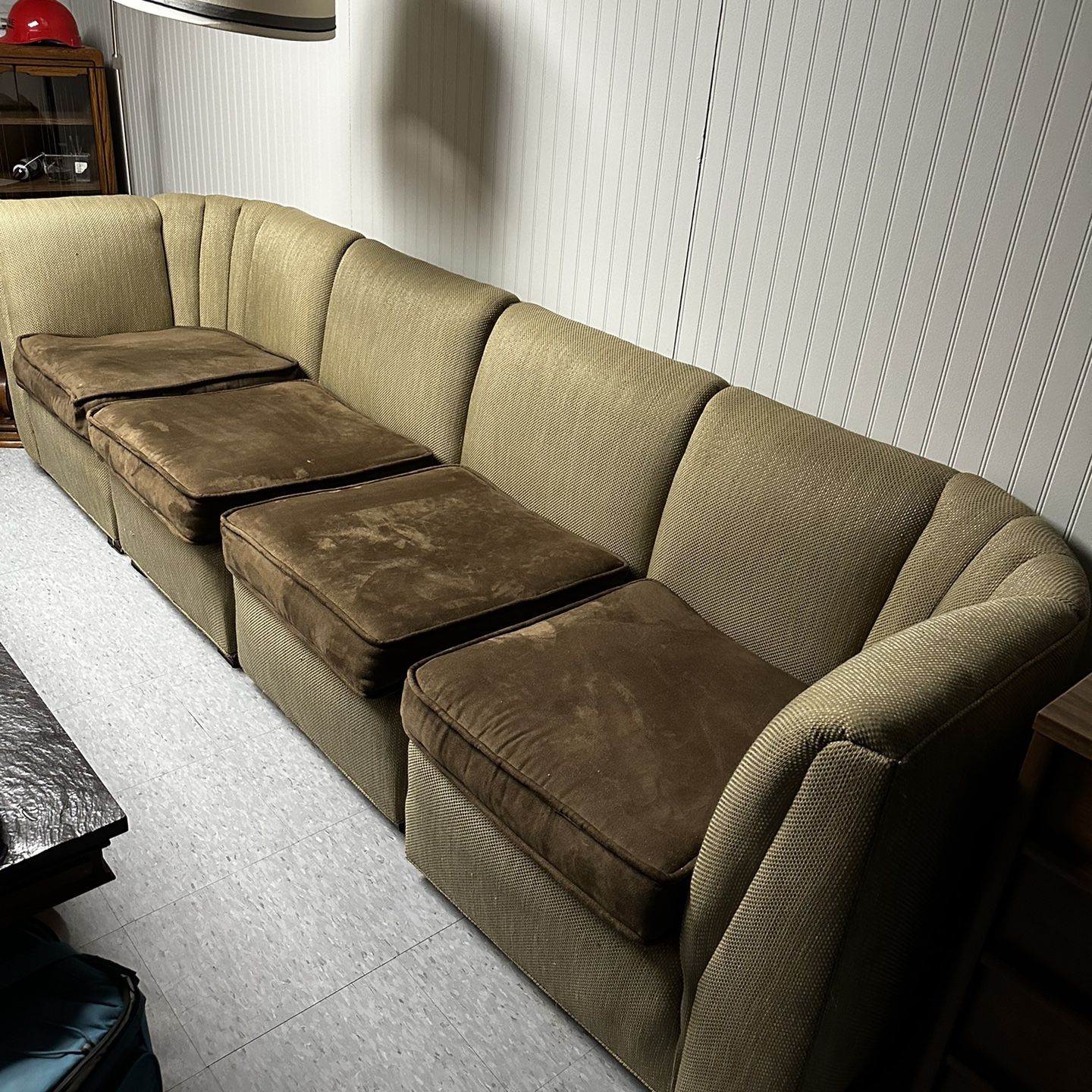 Vintage Retro Couch Sectional 