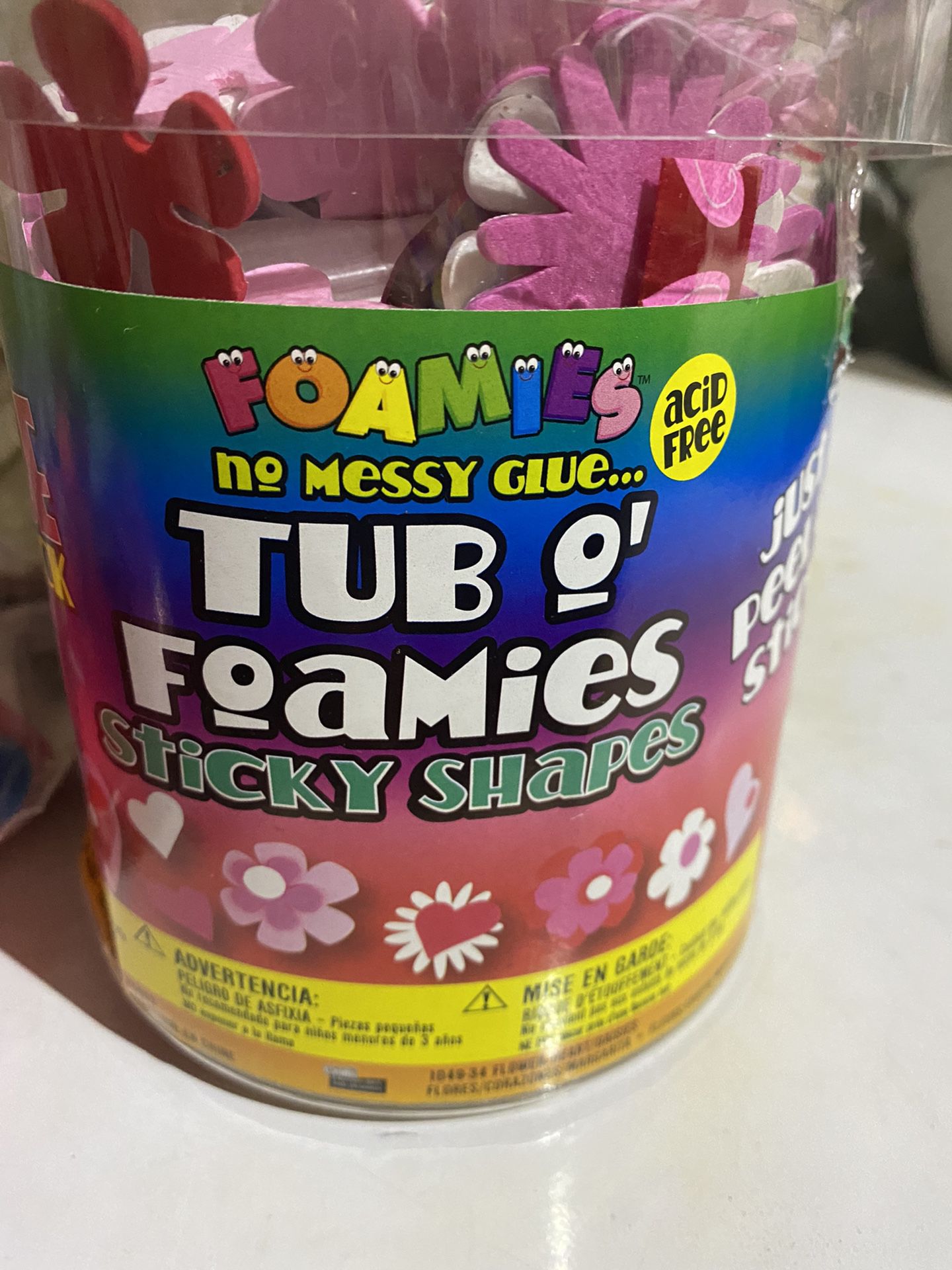 Tub Of Foamies Sticky Shapes Plus 