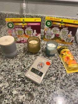 Plug ins, car freshener, candles, and Incents