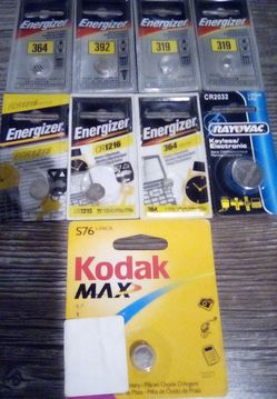 ALL NEW! x9 Assorted ENERGIZER + RAYOVAC + KODAK Silver Oxide Watch/Keylesss/Electronic BATTERIES!