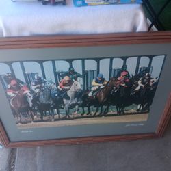 Large Hore Racing Picture  Sign
