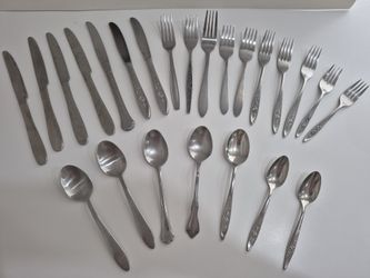 Stainless Steel Silverware Cutlery Kitchen Dining Forks Spoons Knives