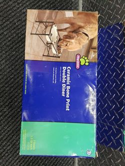 Top Paw Ceramic Bone Print Double Diner