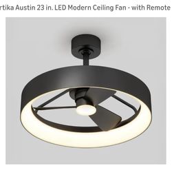 artika Austin 24 in. LED Modern Ceiling Fan - with Remote