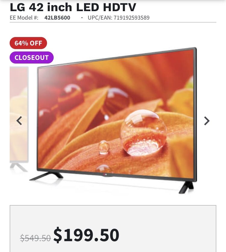 LG 42” LED HDTV (42LB5600)