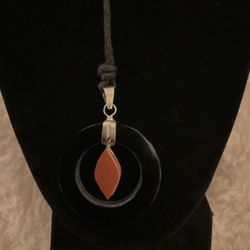 Rope Necklace With Gorgeous Handmade Genuine Stones,wrapped In Silver…Treasure Island 