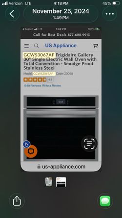 New 30” wall oven