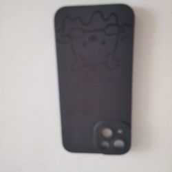 Black iPhone case with Winnie the Pooh and piglet