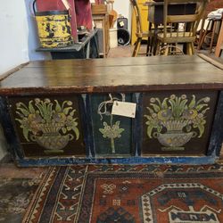 Antique Stenciled Blanket Chest
