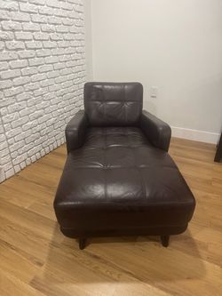 Accent Chairs ( Set of 2) Chocolate Brown Leather