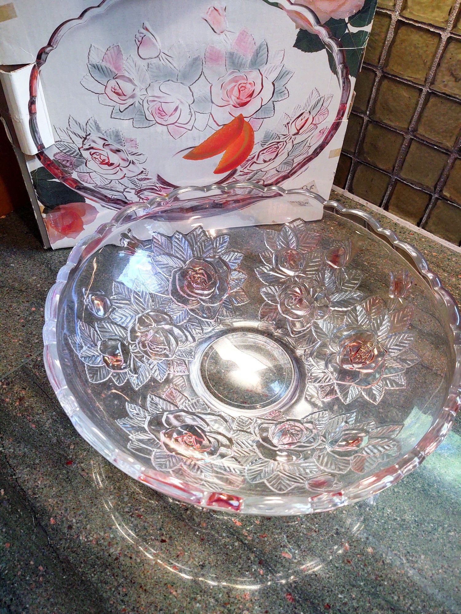 Vintage Studio Nova Crystal Bowl Centerpiece