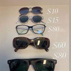 Glasses (Ray-Ban, Tiffany & Cole, And Generic) 