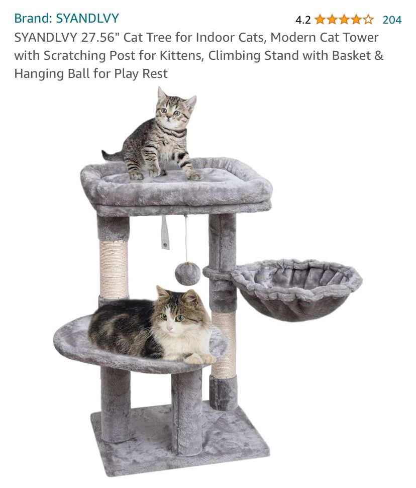 New Cat Tree Tower With Scratching Post