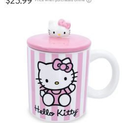 Brand New Hello Kitty Mug With Cover