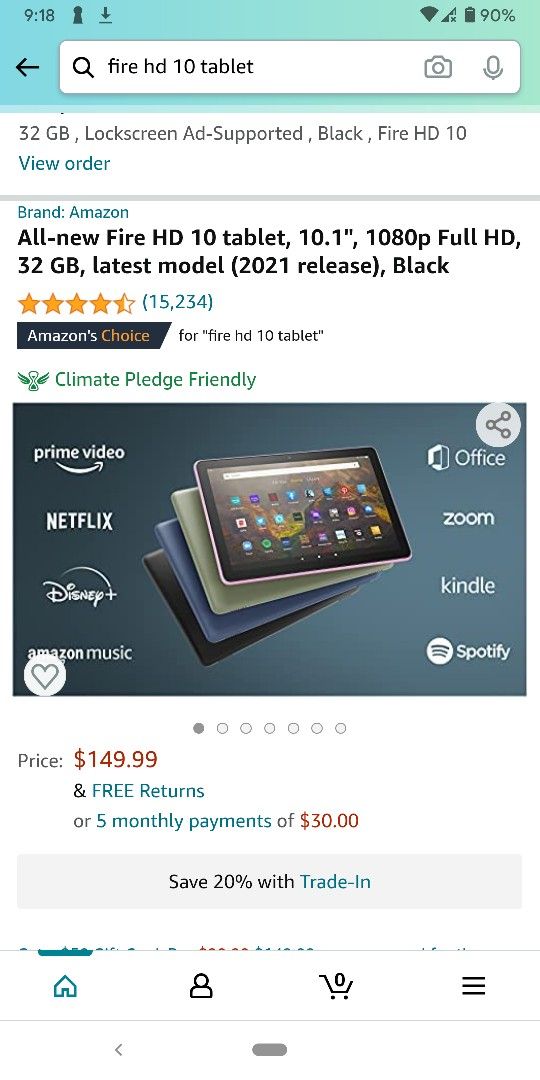 Amazon Fire HD 10 Tablet (2021 EDITION) BRAND NEW 32GB