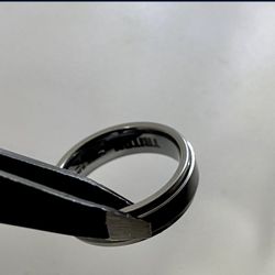 Size(10.5) 6mm Wedding Band Black Tungsten Carbide