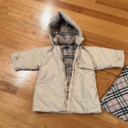 Burberry Kids Hooded 3 Months Old Hooded Jacket