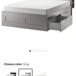 Bed frame with storage & Spring Matress