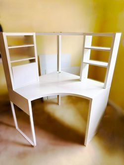 IKEA MICKE Corner Desk & Matching File Cabinet Set (Used)