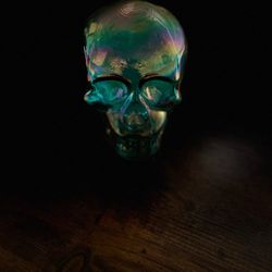 Iridescent Glass Skull /Halloween set