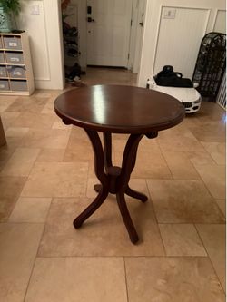 Small wooden brown side table