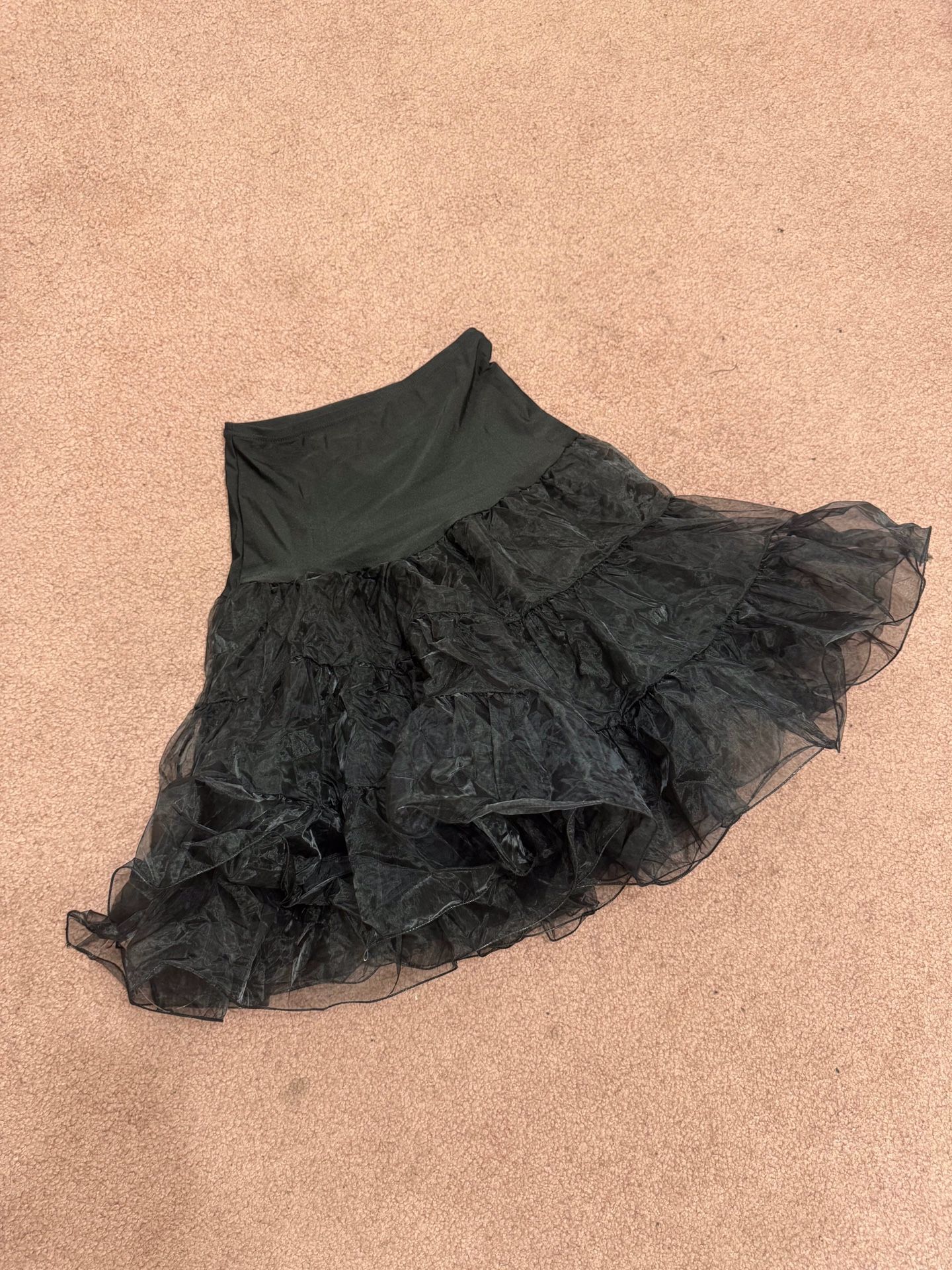 New medium black Chrinolin tutu skirt goth gothic costume cosplay dress gown