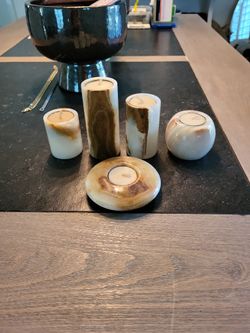 Marble Votive Candle Set