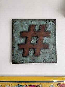 Wall Art Hashtag 16x16x1.5