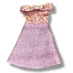 Barbie Mattel Fashion Dress Purple Pink & Accessories 2016 DTW54 Great Condition