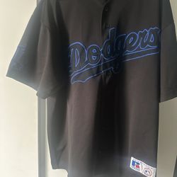 Vintage Russell Athletic Los Angeles Dodgers Black/Blue Jersey SZ 2XL