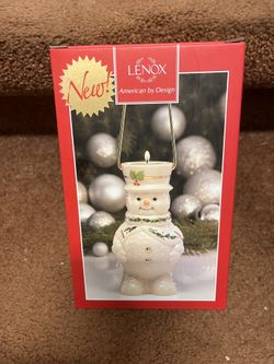 LENOX  Snowman Candle