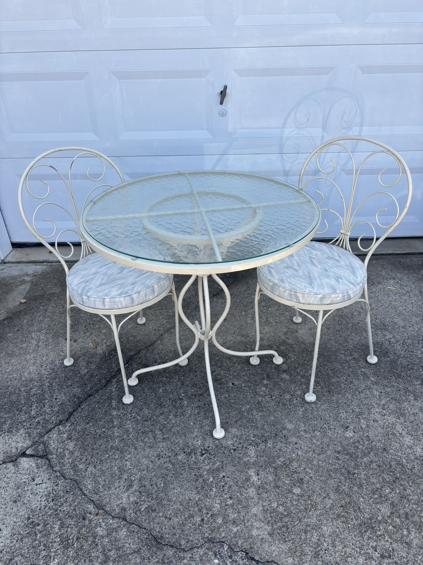 Vintage Bistro Table and Chairs 3 Pieces