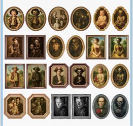 Large 12” 2-in-1 Changing Horror Portrait Magnet – Halloween Decor