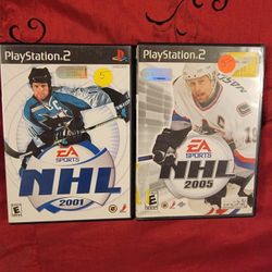 Playstation 2/ NHL 2005+2001 Games By EA Sports