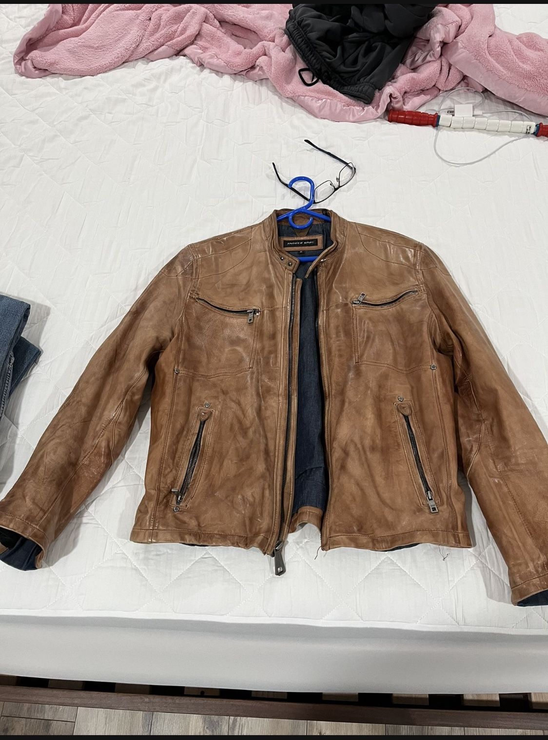 Men’s Motorcycle XL Andrew Marc Premium Soft Leather Jacket