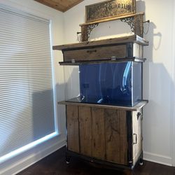 Custom Built Wood Fish Tank Stand