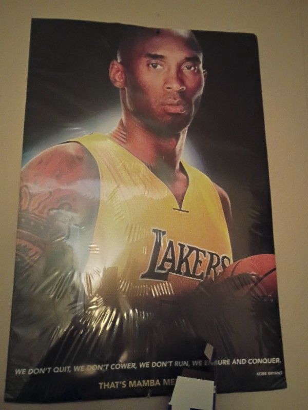 Kobe Bryant Poster With Cardboard With Plastic Cover