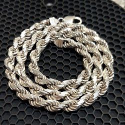 Heavy Sterling Silver Rope Chain 