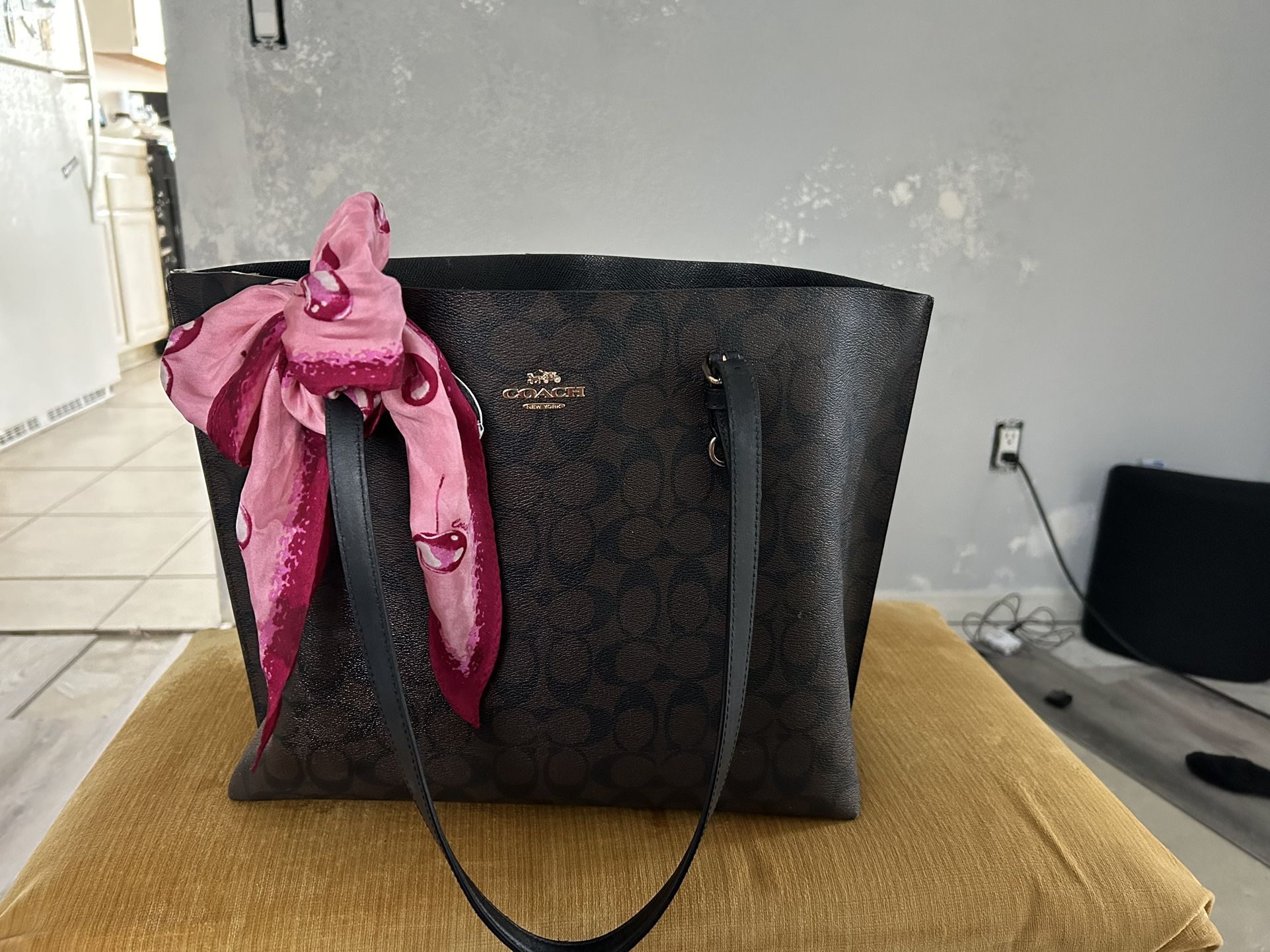 Coach Purse With Scarf