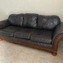 Black Leather Sofa
