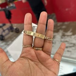 Baby Id Bracelet “YMM” With Box Clasp 