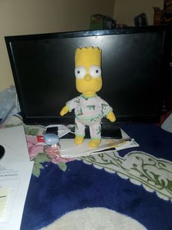 12 INCHES BART SIMPSON IN PJS USED GOOD CONDITION 