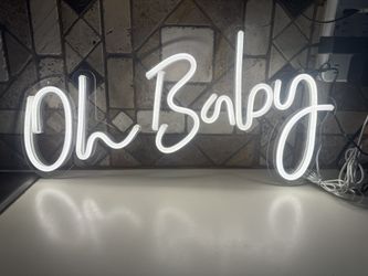 New LED - Neon Oh Baby Sign
