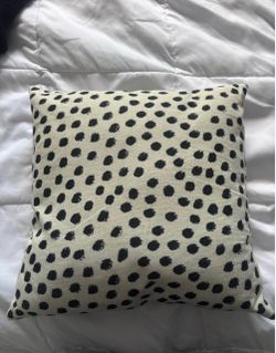 Black and White Polka Dot Throw Pillow