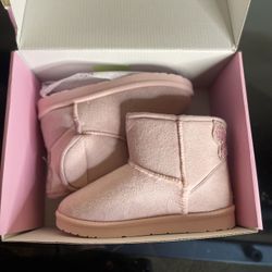 Kids Pink Ugg Style Boots