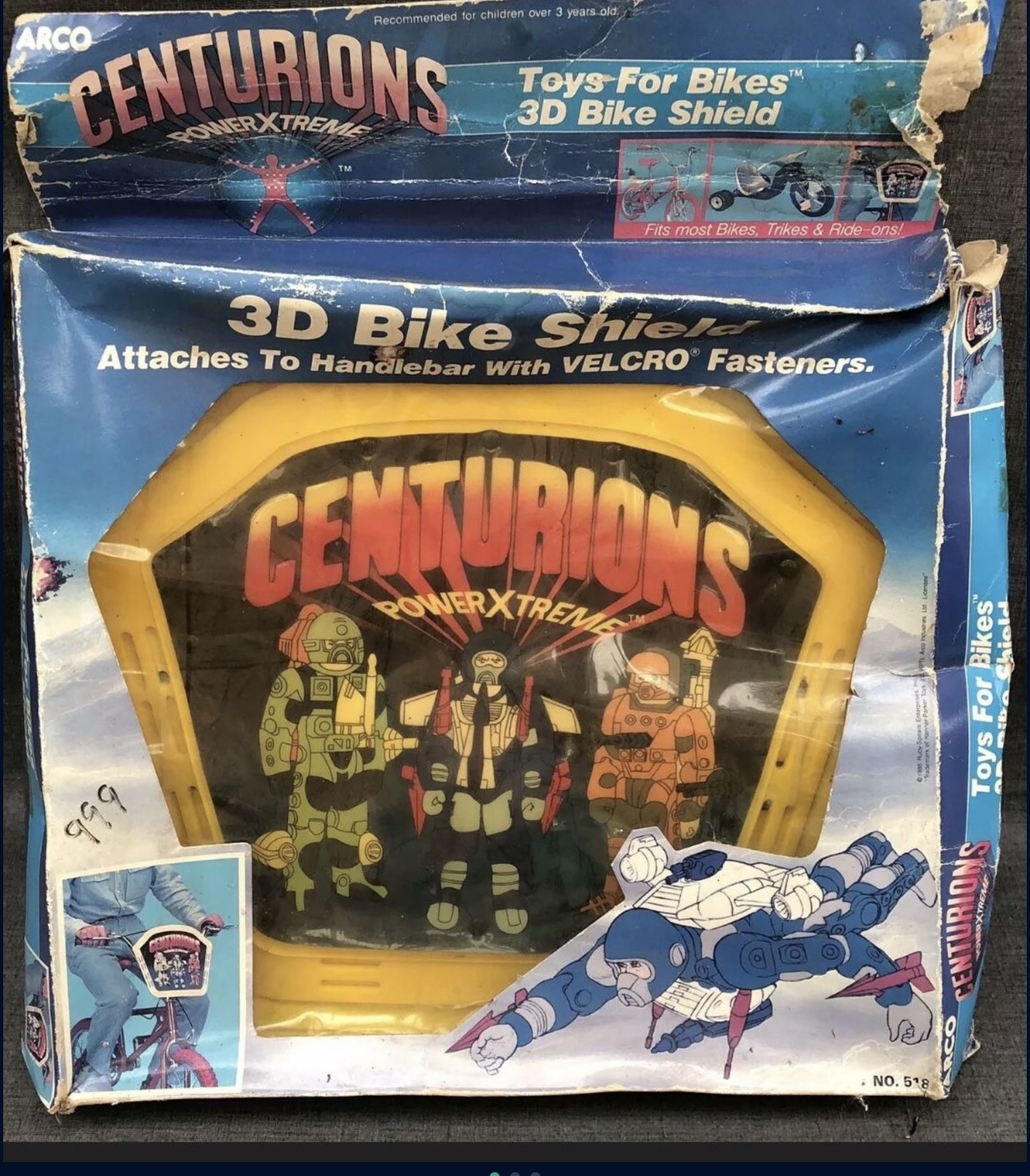 VERY RARE - BRAND NEW 1986 centurions 3D bike shield toys for bikes