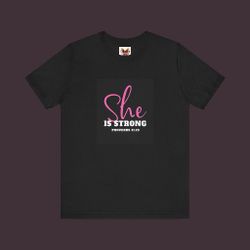nspirational Scripture Tee - 'She is Strong' & 'Chosen 