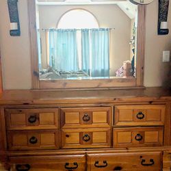 Dresser with mirror