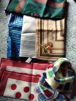 (6) Vintage Scarves Made In Italy
