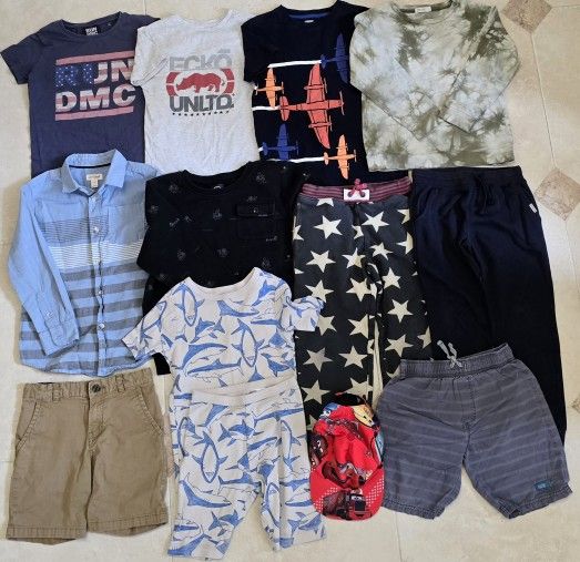 Kid's Clothes - Size 7 - Tshirts, Sweatshirts, Shirt, Pants, Pajamas, Shorts and Hat